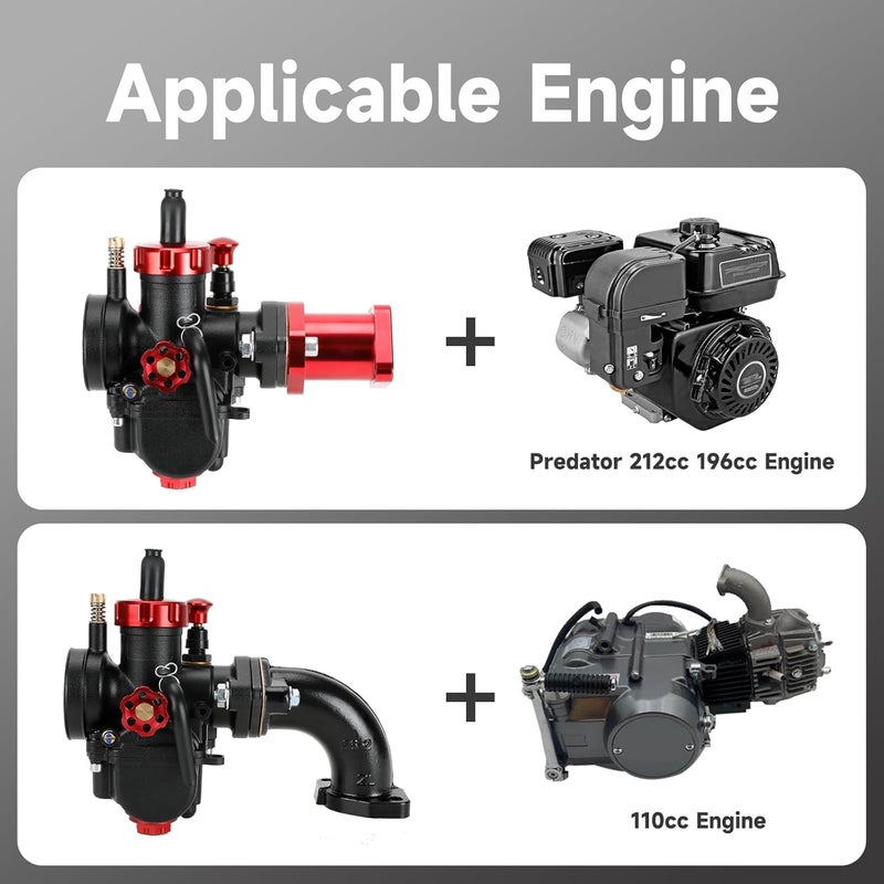 XIKOBY PE22 Carburetor Kit for 110cc 125cc Dirt Bikes and ATVs - Image 5