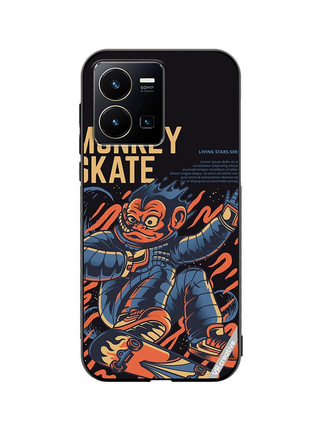 Protective Case Cover For Vivo Y35 Skate Monkey Design Multicolour