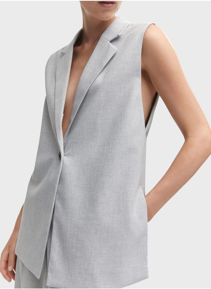 MANGO - Knitted Waist Vest - Image 1
