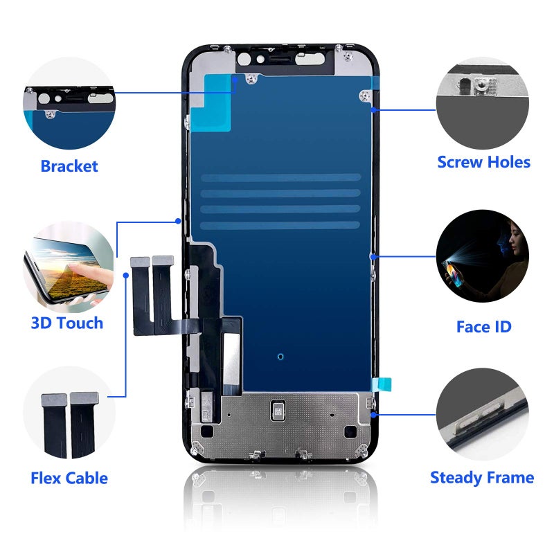 Diykitpl for iPhone 11 Screen Replacement 6.1 Inch, Diykitpl 3D Touch LCD Digitizer Replacement for A2111, A2223, A2221, with Repair Tools Kit+Magnetic Screw Mats+Screen Protector+Waterproof Frame Adhesive - Image 3