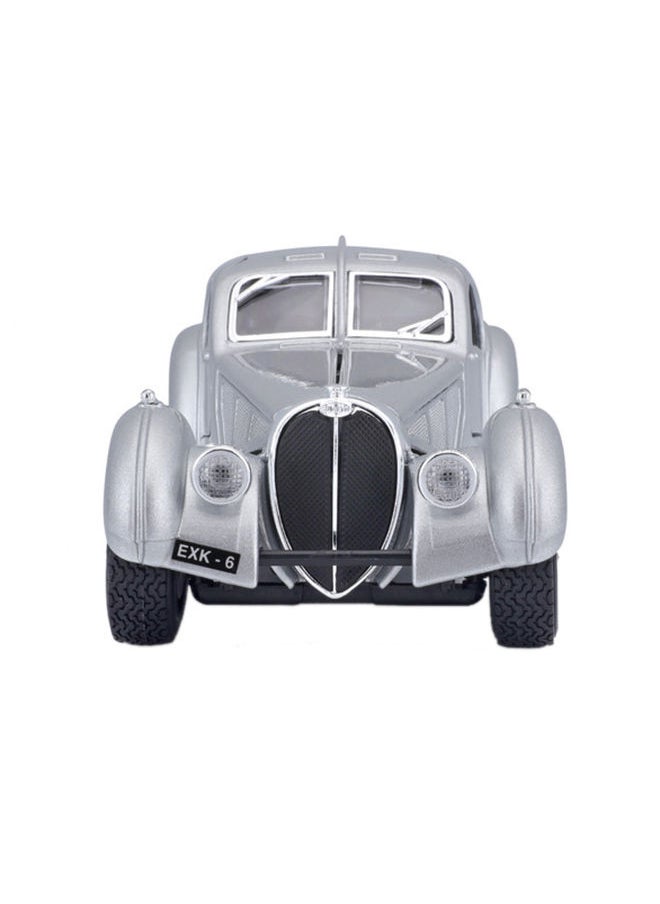 Bburago - Bugatti Atlantic RHD (Right Hand Drive) Silver Metallic 1:24 Diecast Model Car - Image 1
