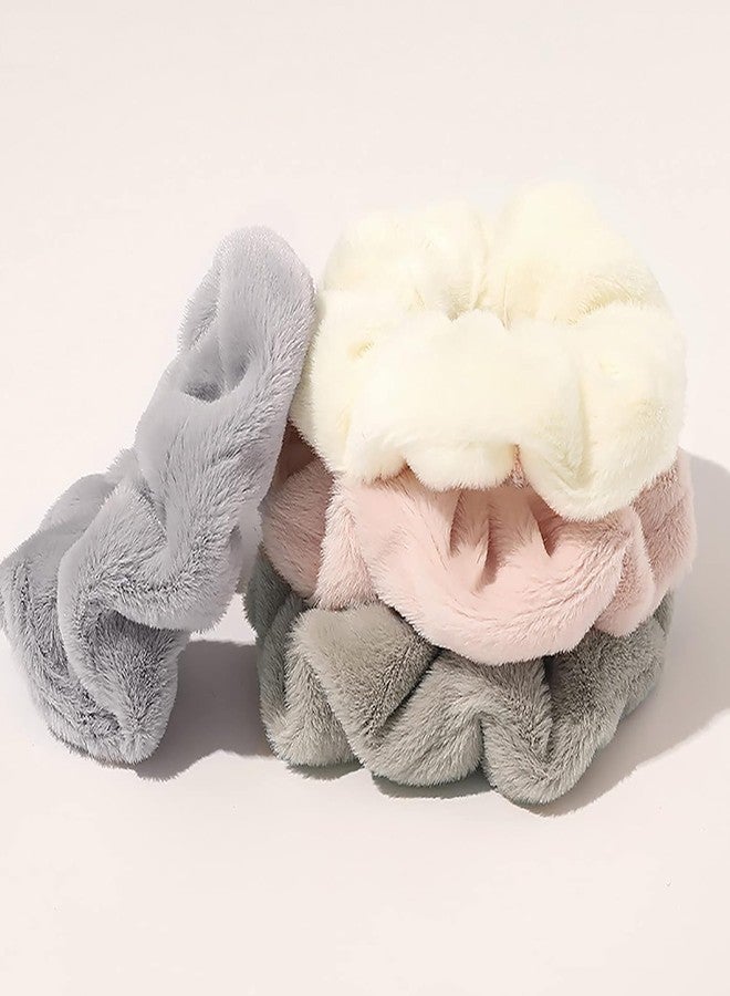 AUTOWRAP 5 Pcs Large Drying Scrunchies Thick Soft Hair Scrunchies Colorful Hair Scrunchie for Women and Girls Ponytail Holder Dry Hair Accessories - Image 1