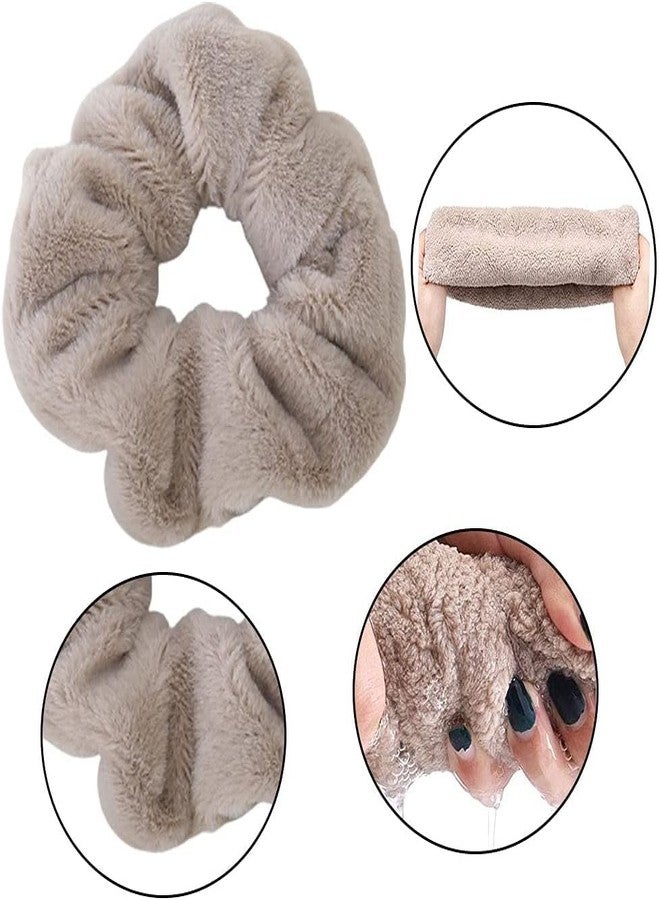 AUTOWRAP 5 Pcs Large Drying Scrunchies Thick Soft Hair Scrunchies Colorful Hair Scrunchie for Women and Girls Ponytail Holder Dry Hair Accessories - Image 3