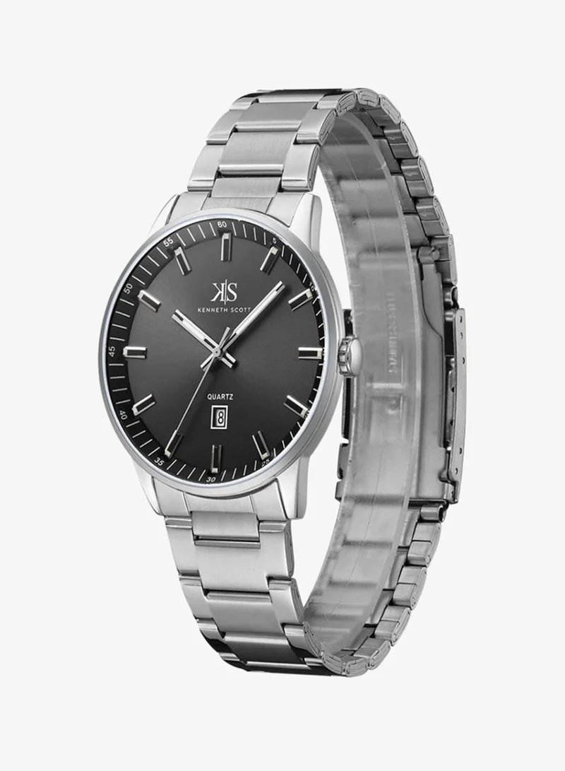 KENNETH SCOTT Stainless Steel Analog Watch K22010-SBSB - 42 mm