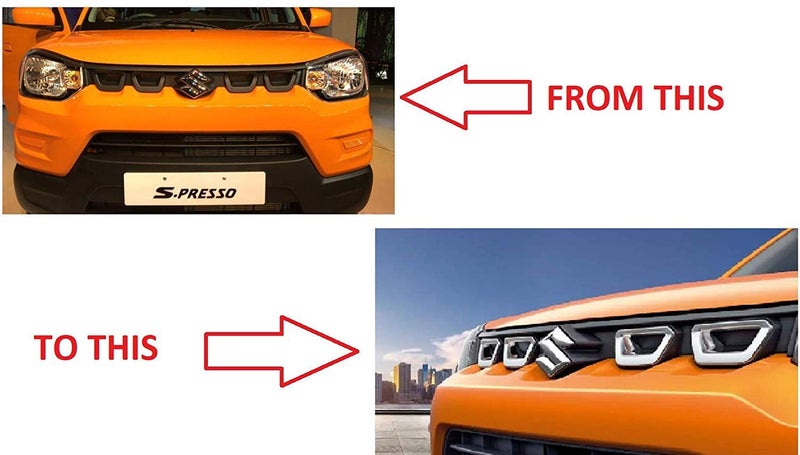SDR Front Grill Ring's compatible with Maruti S-Presso,Set of 4pcs - Image 4