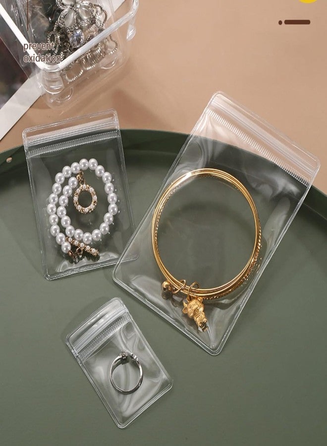 AERROW QUICK ARROWQUICK 17 Pcs Jewellery Organiser Storage Pouches Clear Zip Lock Cover for Rings, Earrings, Necklace,Transparent, Polyvinyl Chloride PVC - Image 4