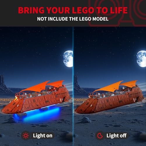 BRIKSMAX 20 Light Kit for LegoJabbas Sail Barge Innovative Led Lighting Compatible with Lego Star Wars 75397 Not Included Model Set - Image 5