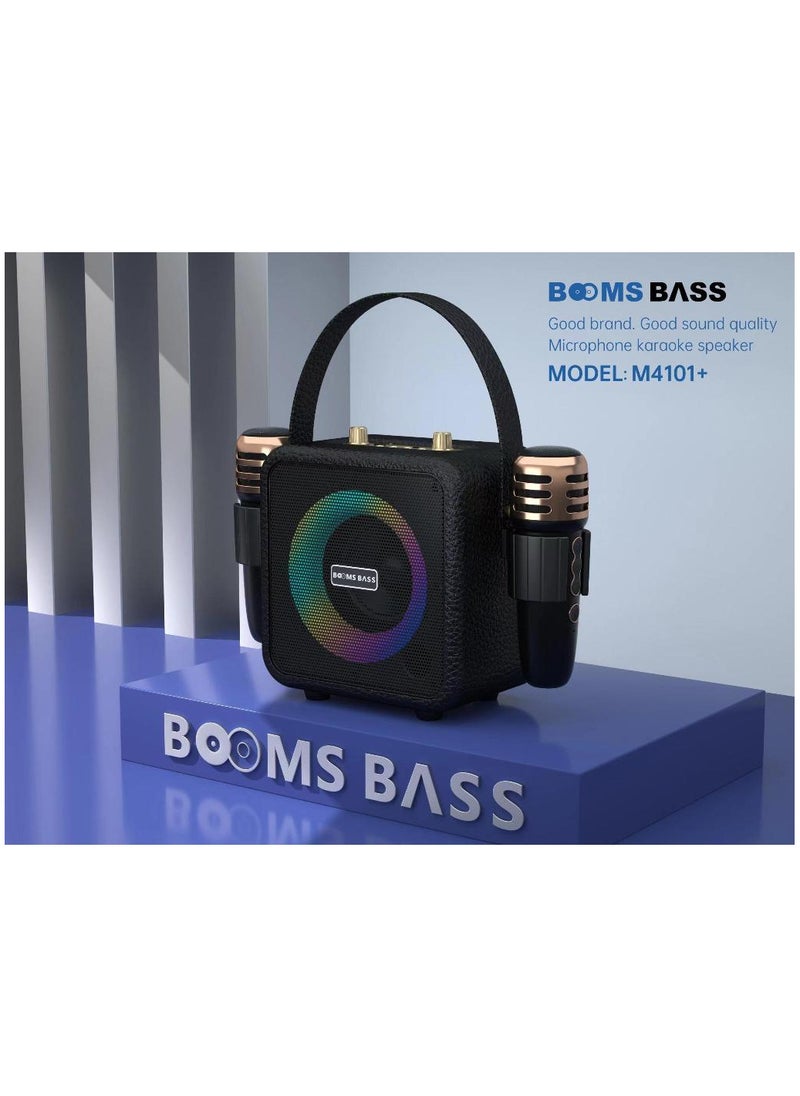BOOMS BASS BOOMS BASS Portable Karaoke Speaker With Wireless Mic Party Box Karoke Cordless Indoor Speakers Audio For Family  - Image 2