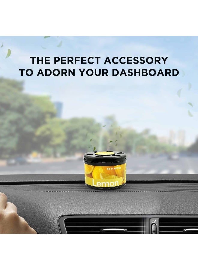 معطر جو بلاك أودور برائحة الليمون، عبوة من 4 قطع بوزن 90 جرام لكل منها، معطر سيارة جل بزيت عطري طبيعي، تحكم طويل الأمد في الروائح الكريهة، مناسب للوحة القيادة وحامل الأكواب في السيارة، وللمنزل والمكتب والخزانة، تصميم صغير الحجم ومقاوم للانسكاب. - Image 3