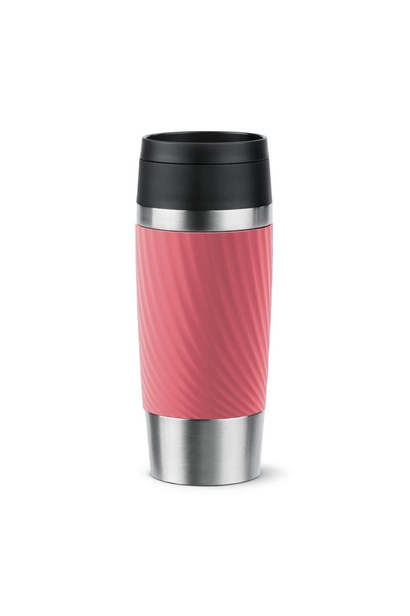 Tefal Travel Mug Classic Twist Comfort Screw Lid Quick Press SoftTouch Sleeve TravelReady Reusable 100 LeakProof Keeps Drinks Cold 8 hrs and Hot 4 hrs 360 Drinking N2024410