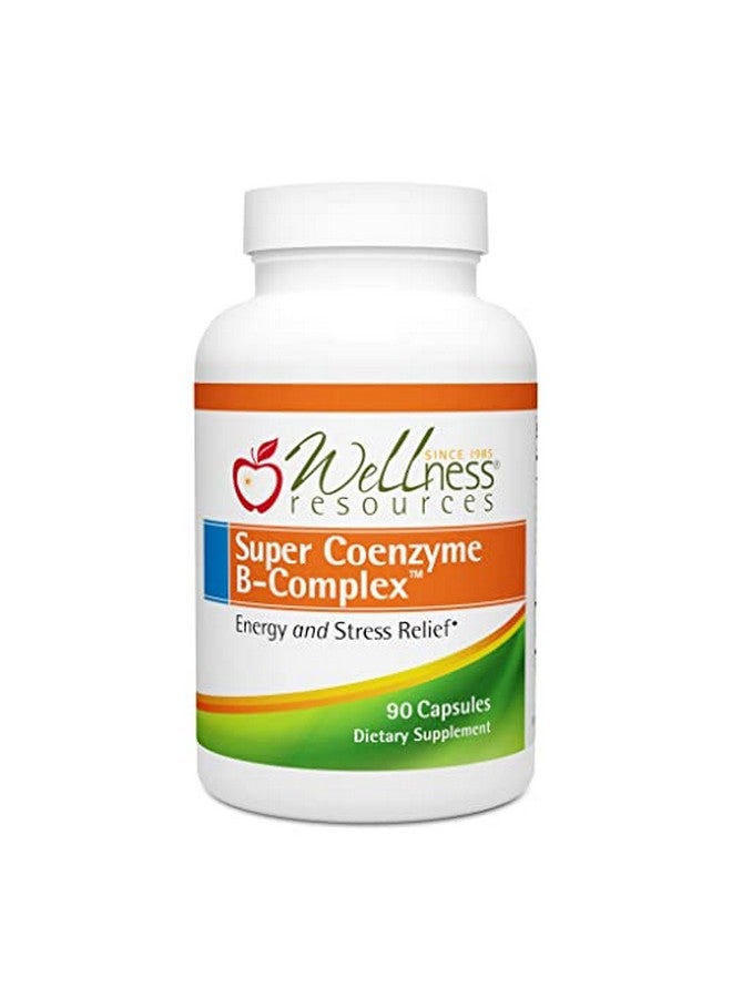 Wellness Resources Super Coenzyme B Complex Highly Absorbable Coenzyme B Vitamins + Methylfolate For Energy Stress Hair (90 Capsules) - Image 1