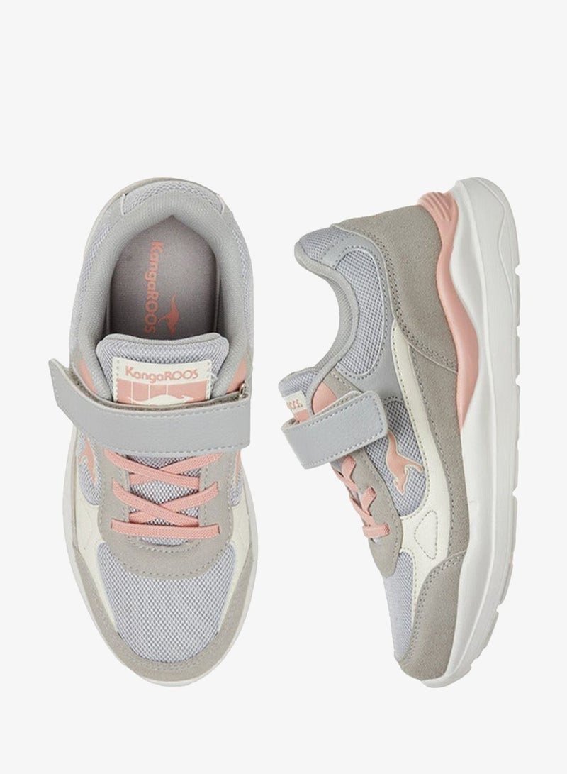 kangaROOS Girls' Logo Detail Sports Shoes with Hook and Loop Closure - Image 3