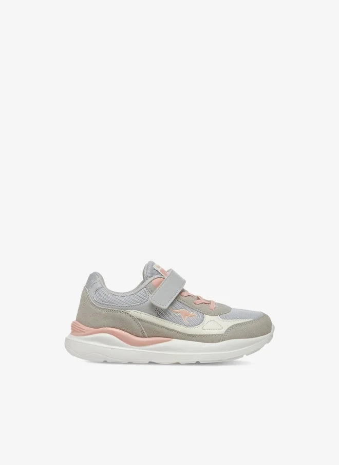 kangaROOS GREY Girls' Logo Detail Sports Shoes with Hook and Loop Closure for Women | Best Price UAE