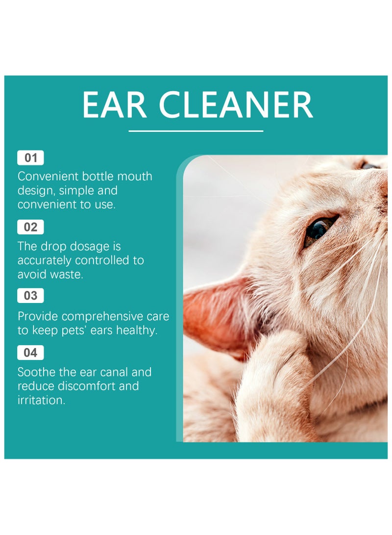 SOLARAE Ear Cleanser for Dogs and Cats, Fast alleviate from Infections, Itching and Odors, Safely Removes Debris and Wax, All Natural Gentle Aloe Cat & Dog Cleaning Supplies - Image 4