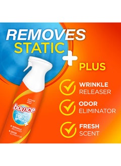 Bounce Bounce Anti Static Spray, 3 in 1 Instant Anti Static Spray & Instant Wrinkle Release, Odor Eliminator and Fabric Refresher Spray (9.7 Fl Oz, Pack of 1)  - Image 2