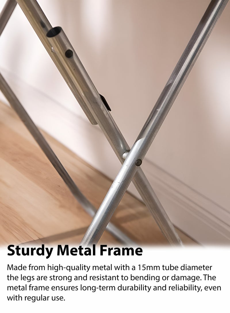 توشيونيكس طاولة قهوة دائرية قابلة للطي - 60 × 70 سم مع سطح من الرخام الصناعي وإطار معدني ذهبي صدئ، طاولة جانبية قابلة للطي محمولة لغرفة المعيشة والشرفة والاستخدام الخارجي، لون أسود - Image 2