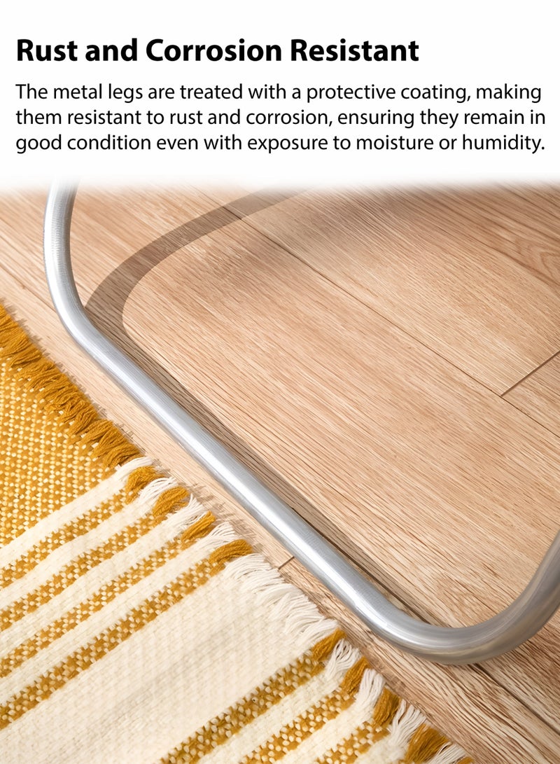 توشيونيكس طاولة قهوة دائرية قابلة للطي - 60 × 70 سم مع سطح من الرخام الصناعي وإطار معدني ذهبي صدئ، طاولة جانبية قابلة للطي محمولة لغرفة المعيشة والشرفة والاستخدام الخارجي، لون أسود - Image 3