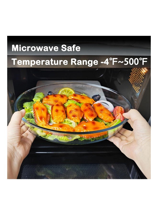 كيكي طبق خبز بيضاوي كبير من الزجاج المقوى – آمن للاستخدام في الفرن والميكروويف، مثالي للكيك والتحميص - Image 3