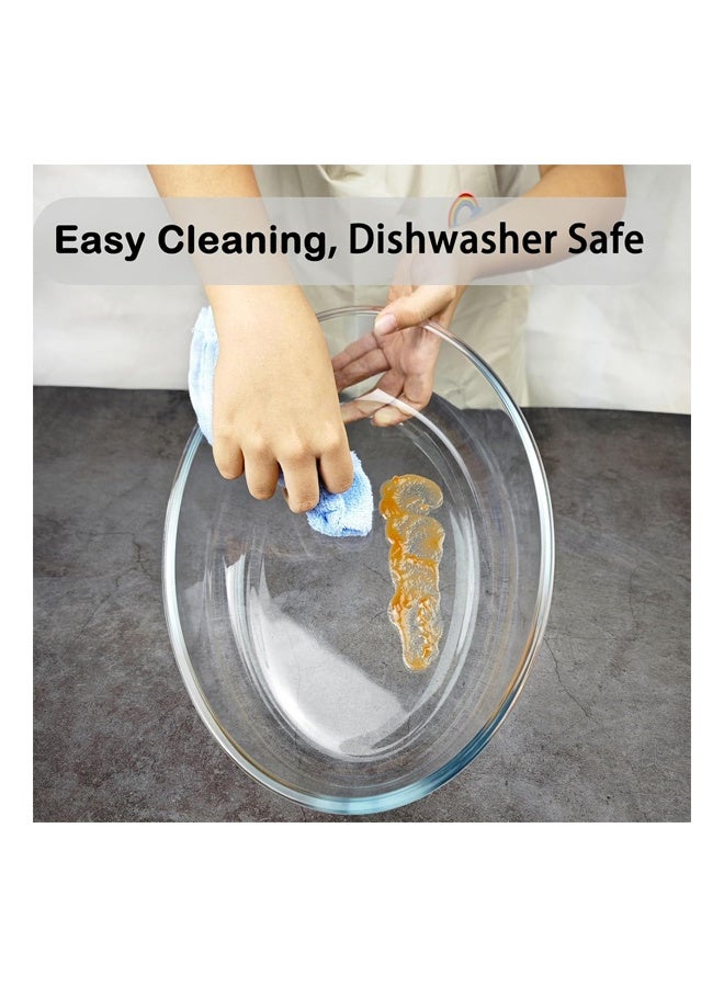 كيكي طبق خبز بيضاوي كبير من الزجاج المقوى – آمن للاستخدام في الفرن والميكروويف، مثالي للكيك والتحميص - Image 4