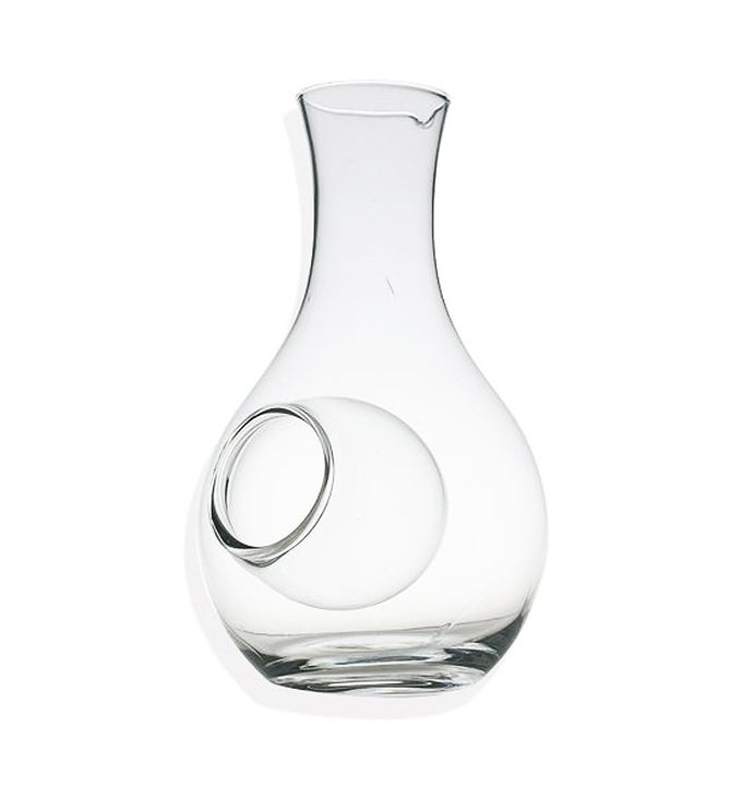 HSSBGCLR2 CLEAR GLASS SAKE BOTTLE SERVER WITH HOLE 6 H 10 OZ