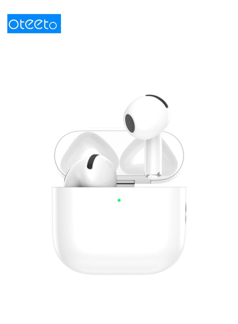 Oteeto OT106 True Wireless Earbuds – Active Noise Cancelling, Slide Touch Sensor, Wireless Charging Case, 300mAh Battery Box, Bluetooth 5.3, Hi-Fi Stereo Sound, Low Latency, Comfortable In-Ear TWS Earphones for Calls, Music & Gaming - Image 1