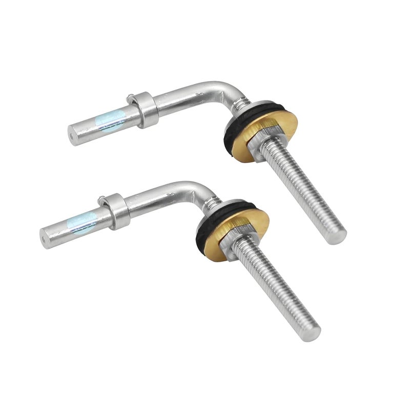 NEW WARE ® Seat Cover Screw Hinges L Type - Repair Kit Spare Part Accessories for Toilet Seat Covers - Image 1