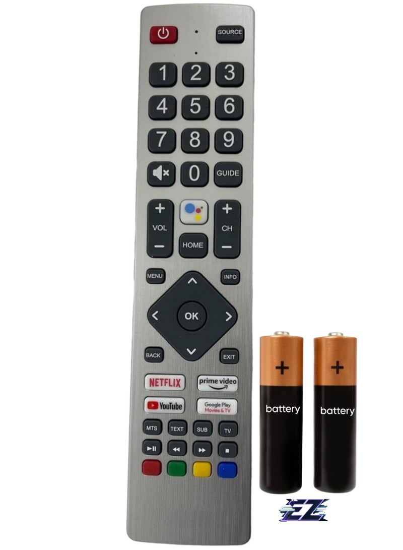 ELTRAZONE SHWRMC0133 Replacement Remote Control for Sharp Aquos Ultra LCD LED TVs with Netflix, YouTube, Prime Video, HD TV 40BL2EA with battery - Image 1