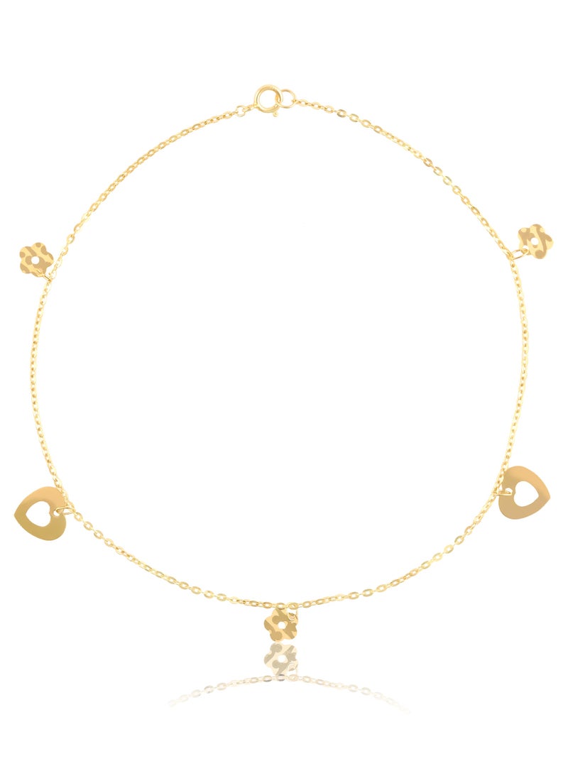 BAFLEH JEWELLERY - 18K Gold Anklet for Timeless Sophistication - Image 1