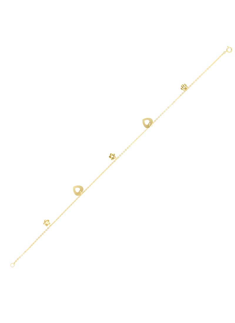 BAFLEH JEWELLERY - 18K Gold Anklet for Timeless Sophistication - Image 1