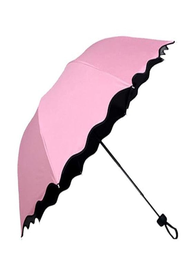 Packcy Luxury Magic Rain Umbrella - 3 Fold Auto Open Close UV Resistant Windproof Umbrella with Secret Blossom Print for All Weather Use - Image 1