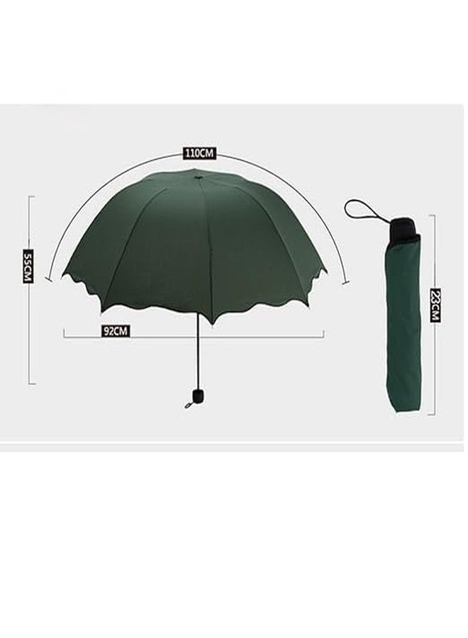Packcy Luxury Magic Rain Umbrella - 3 Fold Auto Open Close UV Resistant Windproof Umbrella with Secret Blossom Print for All Weather Use - Image 5