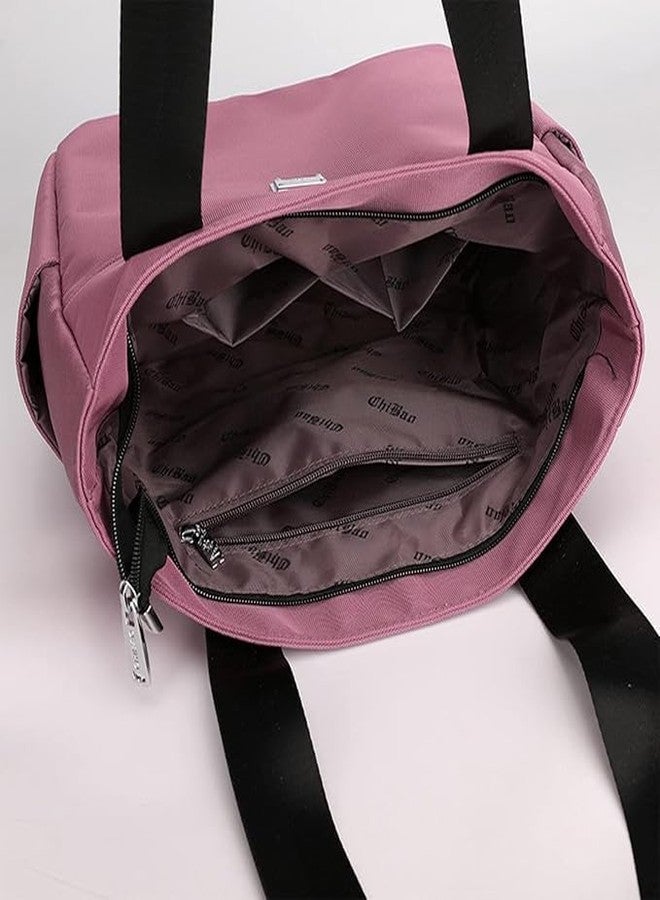 AESTROKE Nylon Tote Shoulder Bag with Double Handles, Lightweight Waterproof Shoulder Bag, Women's Large Capacity Top Handle Handbags, Nylon Tote Bag for Gym, Work, School[multicolor] - Image 4