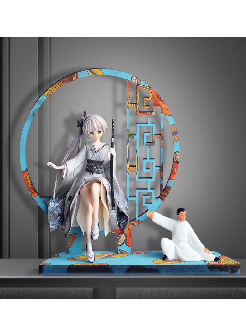 Blue Wooden Frame Kasuga Wild Dome Series Figures 