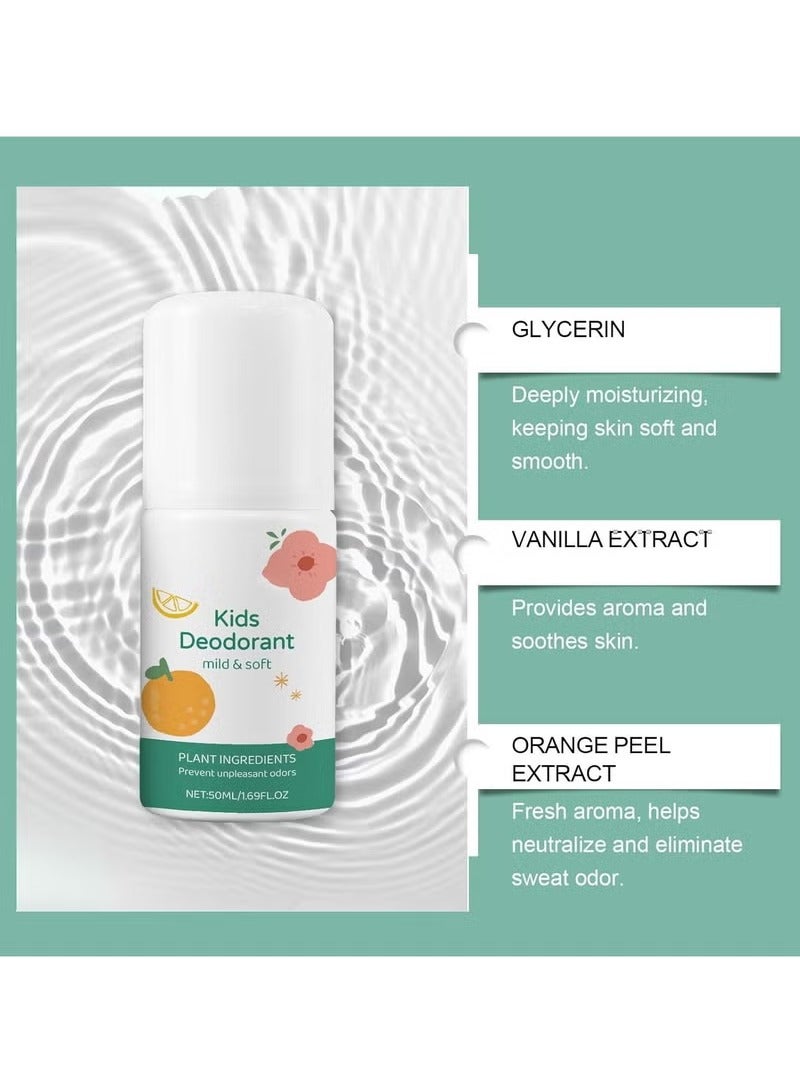 وي مزيل الروائح الطبيعية للأطفال والمراهقين ، لا تحتوي على الألومنيوم ، لا تحتوي على الكحول ، لا تحتوي على p-hydroxybenzoate ، على مدار 24 ساعة مزيل الروائح ، رائحة طازجة ، والأطفال توين ، هيبوالرجينيك مزيل الروائح 50ml ( أبيض ) - Image 3