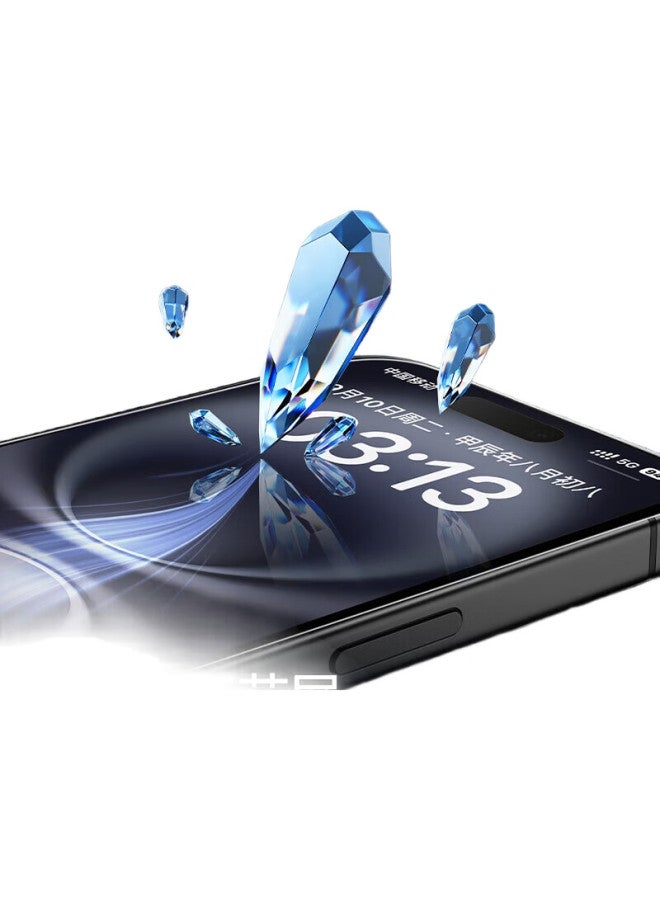 SmartDevil حماية شاشة شانمو آيفون 16، زجاج مقسى شفاف عالي الدقة، مضاد للبصمات، مقاوم للكسر، مقاوم للصدمات، فيلم حماية غير كامل التغطية - Image 2