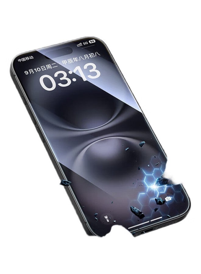 SmartDevil حماية شاشة شانمو آيفون 16، زجاج مقسى شفاف عالي الدقة، مضاد للبصمات، مقاوم للكسر، مقاوم للصدمات، فيلم حماية غير كامل التغطية - Image 3