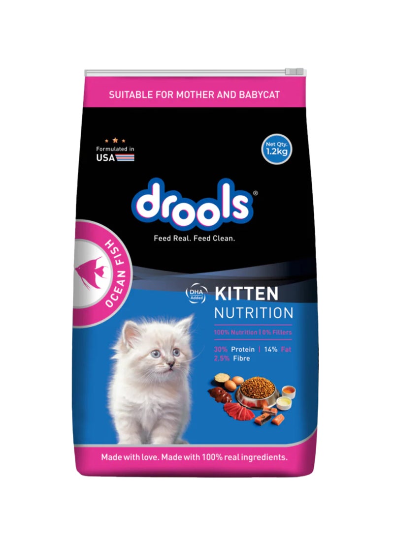 Drools Ocean Fish Kitten Food 1.2kg - Image 1