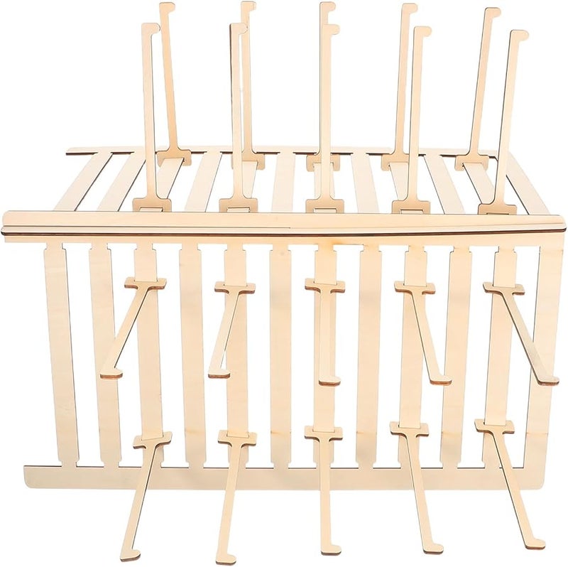 Wooden Jewelry Display Stand Earrings Necklaces Bracelets Holder Organizer Home Storage - Image 1