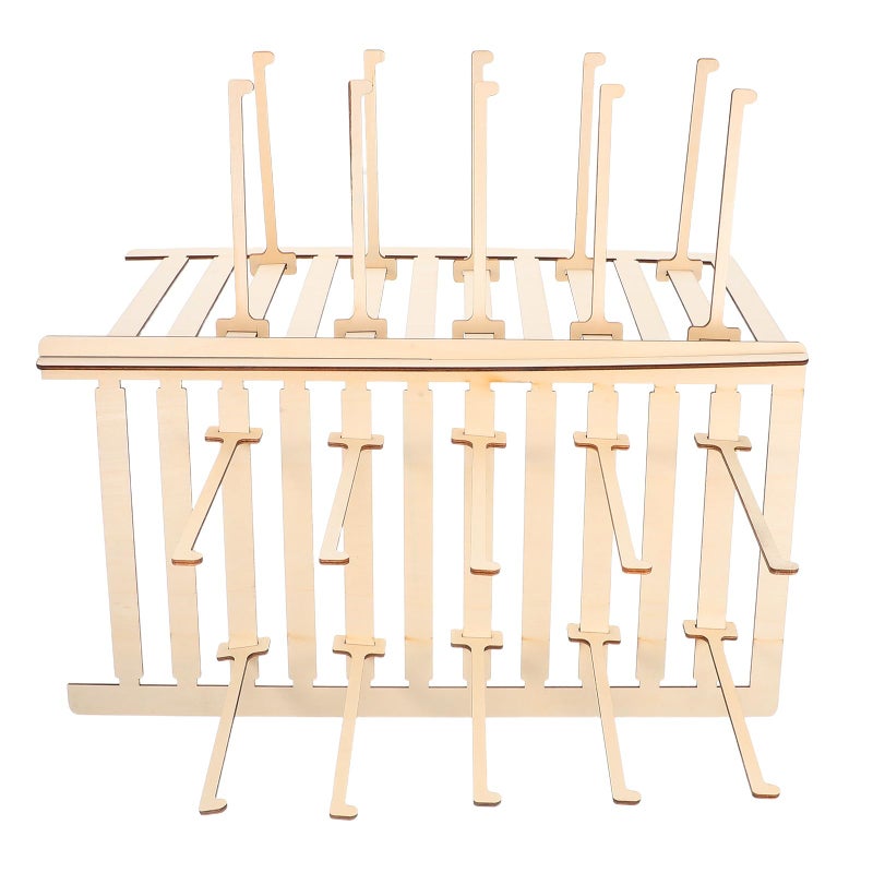 Wooden Jewelry Display Stand Earrings Necklaces Bracelets Holder Organizer Home Storage - Image 2
