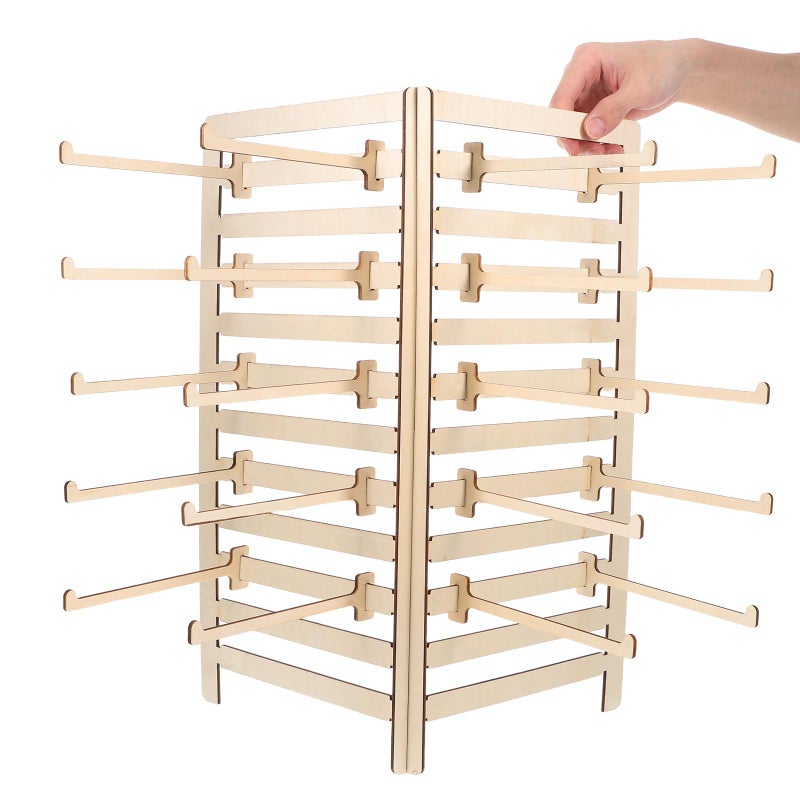 Wooden Jewelry Display Stand Earrings Necklaces Bracelets Holder Organizer Home Storage - Image 5