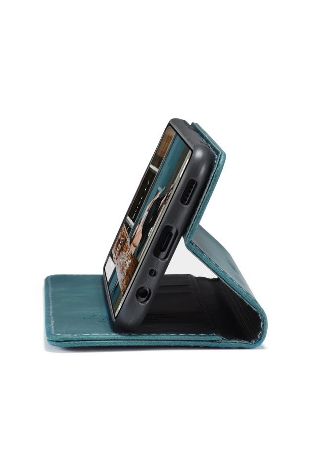 CaseMe CaseMe Samsung Galaxy A72 Case Wallet, for Samsung Galaxy A72 Wallet Case Book Folding Flip Folio Case with Magnetic Kickstand Card Slots Protective Cover - Green  - Image 5