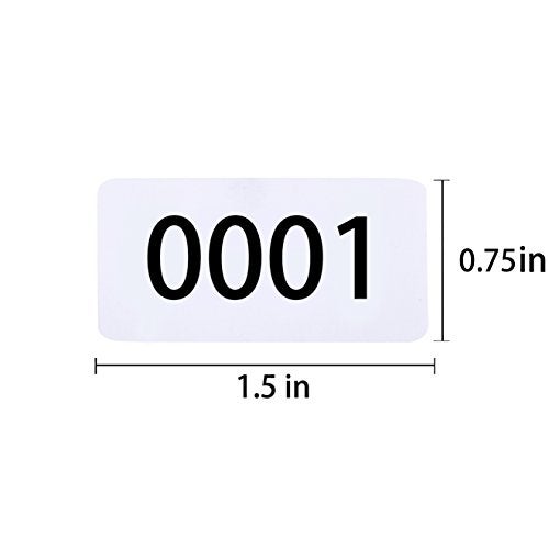 ZaneGear Inventory Labels - Consecutive Number Stickers 1-1000, Product Claiming, Moving Box Numbering 0.75" x 1.5" Size - Image 2
