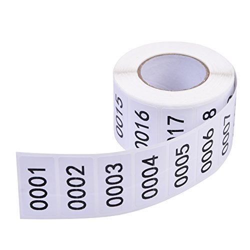 ZaneGear Inventory Labels - Consecutive Number Stickers 1-1000, Product Claiming, Moving Box Numbering 0.75" x 1.5" Size - Image 1
