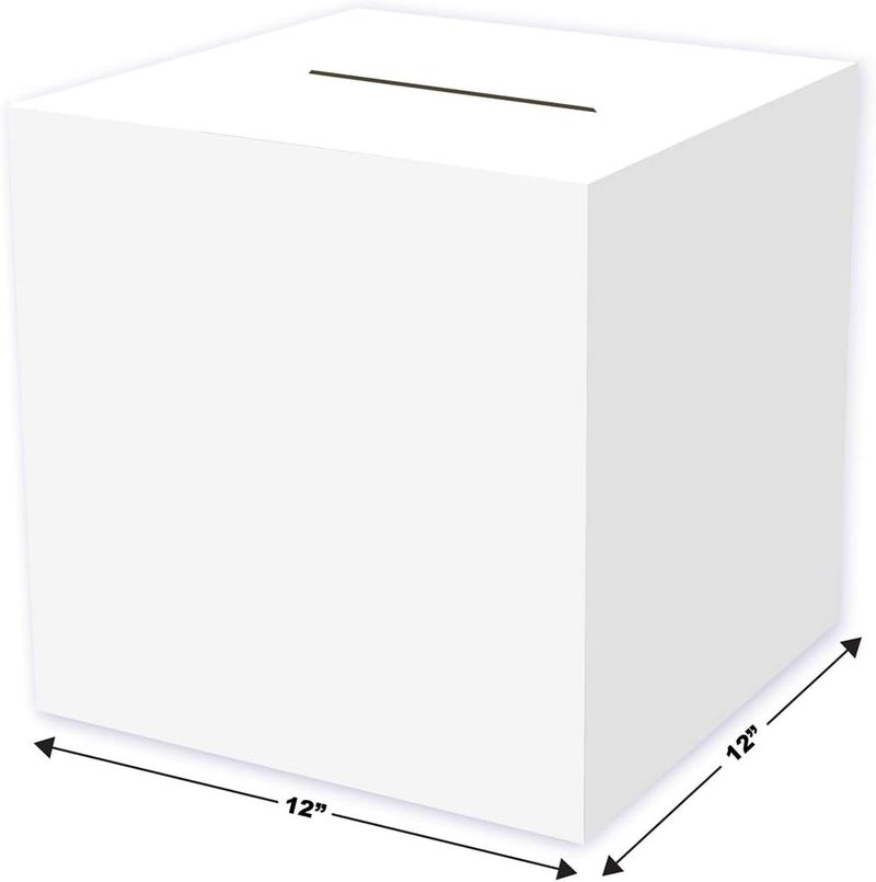 Beistle White Card Box Holder for Weddings Baby Shower Birthday and Graduation Celebrations 12 x 12 - Image 2