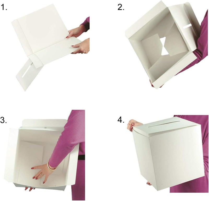 Beistle White Card Box Holder for Weddings Baby Shower Birthday and Graduation Celebrations 12 x 12 - Image 5