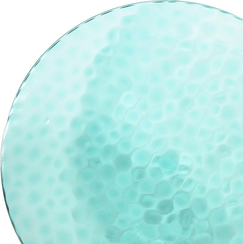 OCCASIONS FINEST PLASTIC TABLEWARE " OCCASIONS " 50 Plates Pack (25 Guests)-Heavyweight Wedding Party Disposable Plastic Plate Set -25 x 10'' Dinner + 25 x 7'' Salad /dessert plates (Coastal Clear Blue) - Image 3