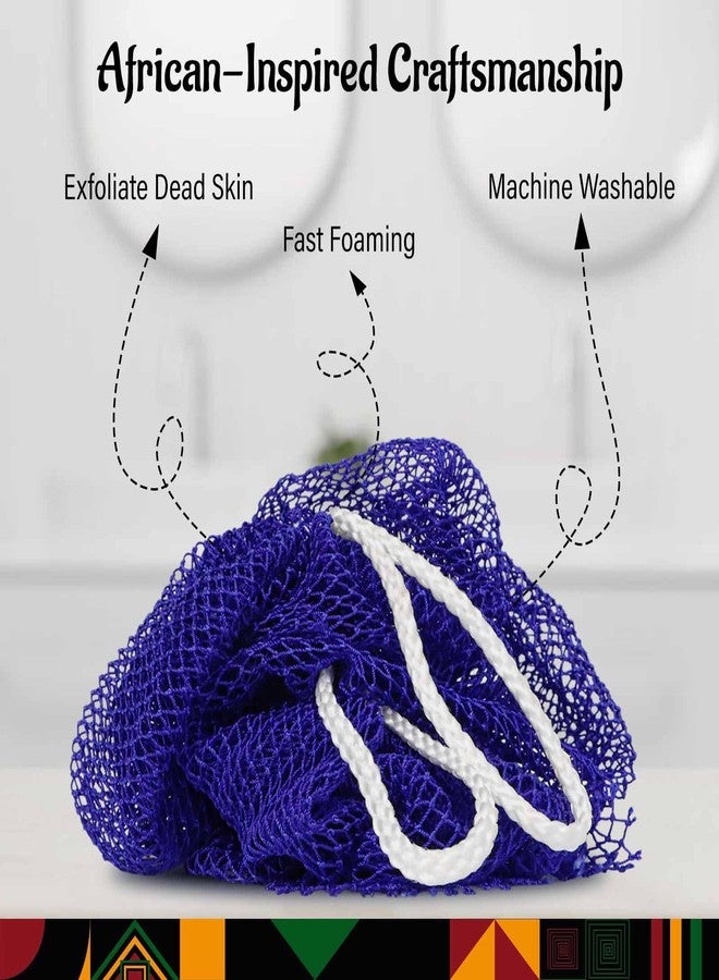 Yiclick African Net Sponge Authentic with Knots 2 Pack - Exfoliating Body Scrubber, Exfoliating Washcloth Towel, Knotted Rags Wash Cloth Loofah Sponge for Body Scrub, Back Scrubber for Shower Bath - Image 3