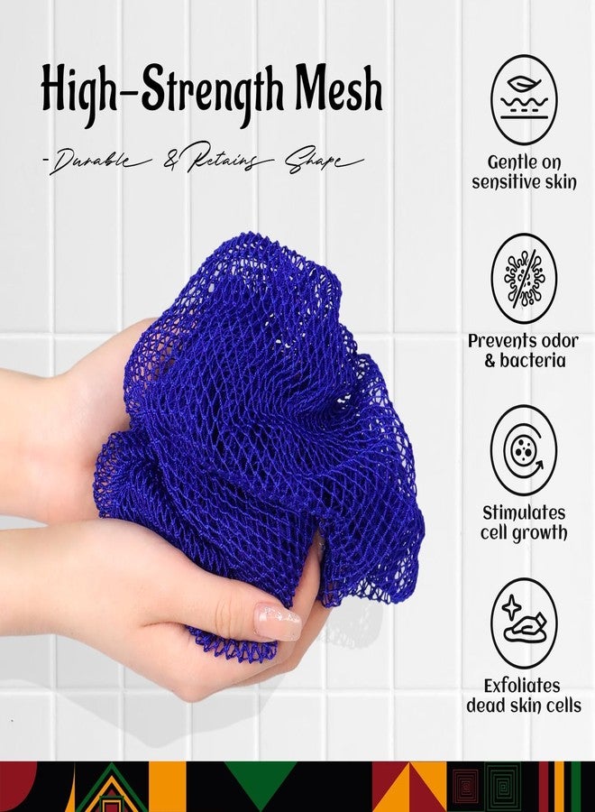 Yiclick African Net Sponge Authentic with Knots 2 Pack - Exfoliating Body Scrubber, Exfoliating Washcloth Towel, Knotted Rags Wash Cloth Loofah Sponge for Body Scrub, Back Scrubber for Shower Bath - Image 2