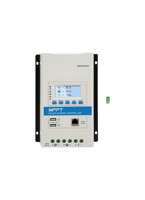 MPPT Solar Charge Controller, 12V/24V Intelligent Regulator Module, Display Standard 2+USB COM Slave(TRIRON2210N/20A)