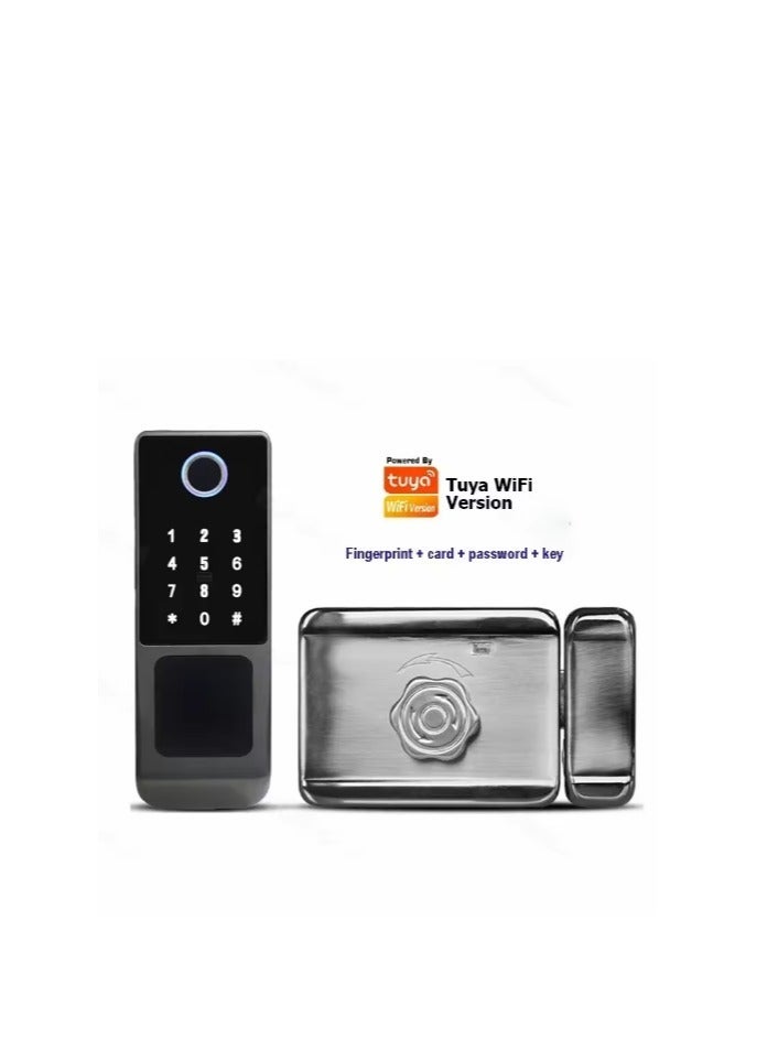StarDY Smart Fingerprint Door Lock - Biometric Password Anti-Theft Electronic Lock with Fingerprint, Passcode, Key, IC Card, Tuya WiFi App, Waterproof (One Side) - Image 2